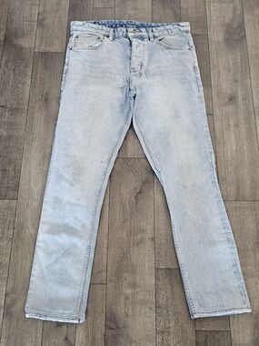 Ksubi Chitch Chillz Light Blue Straight Leg Jeans Size 34 {J3}